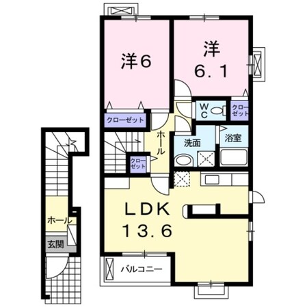 プラシ-ド・ピアッツァの物件間取画像